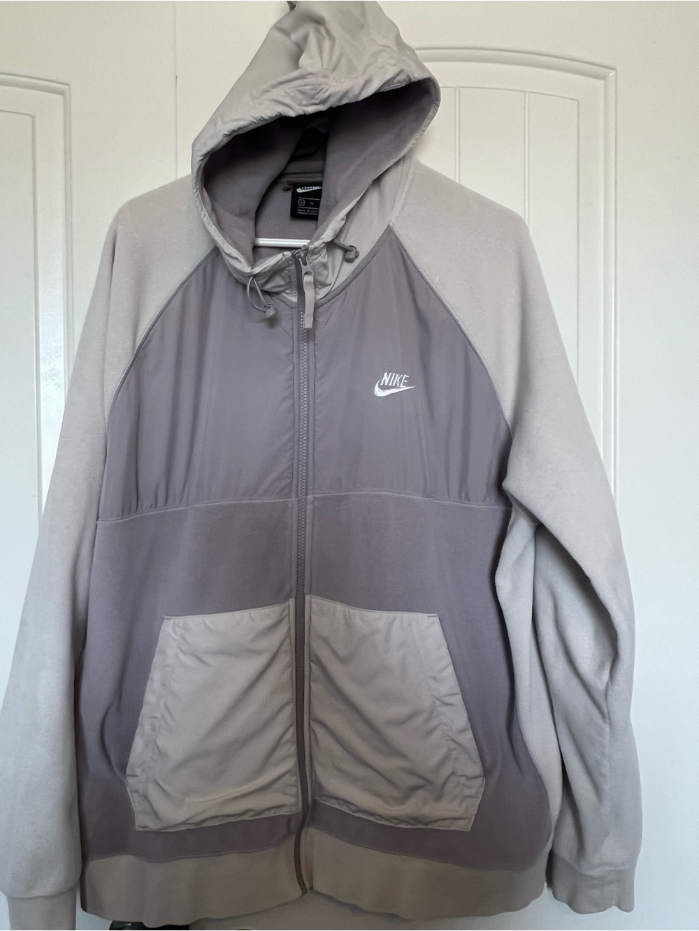 Nike Men’s Two-Tone Grey Hooded Zip Jacket